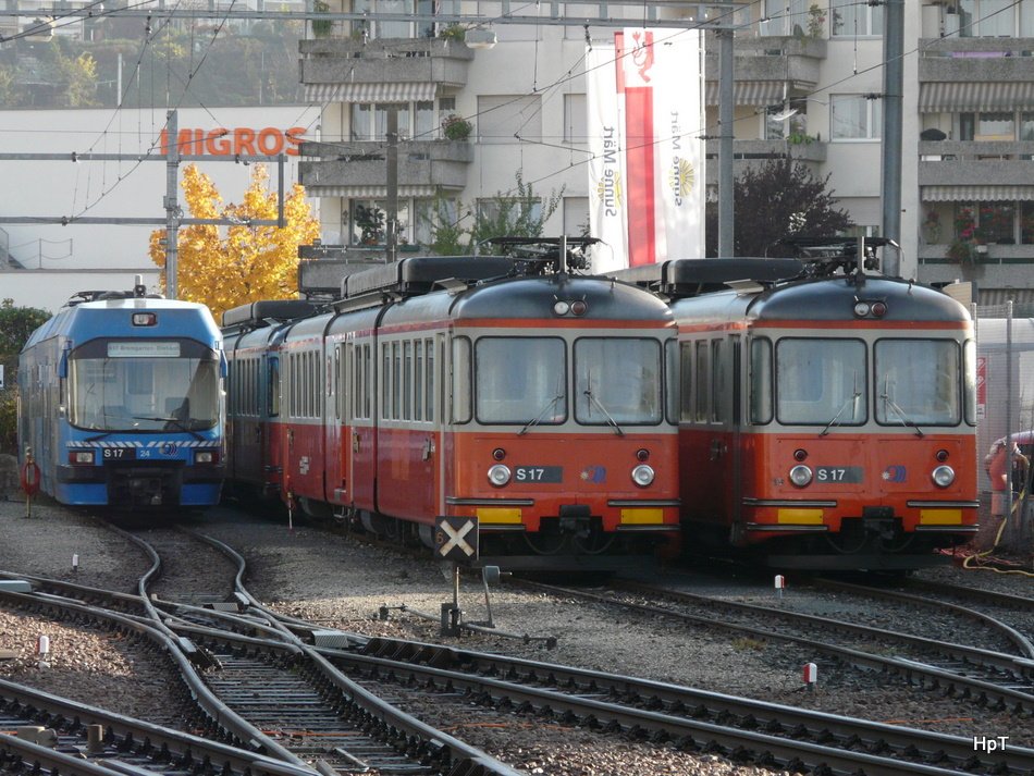 BD - Abgestellte Fahrzeuge im Bahnhof Bremgarten am 11.10.2009