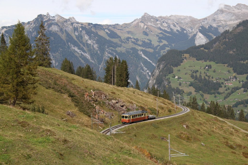 BLM Triebwagen BDe 4/4 zwischen Grtschalp und Winteregg am 03.10.12

 
