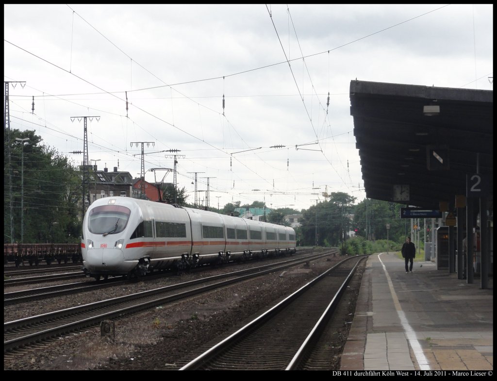 DB 411 durchfhrt Kln West (14.07.2011)