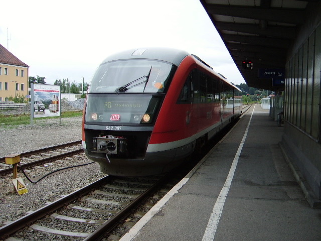 Desiro BR 642 in Kempten Hbf am 16.08.10 in Richtung Reutte Tirol.  