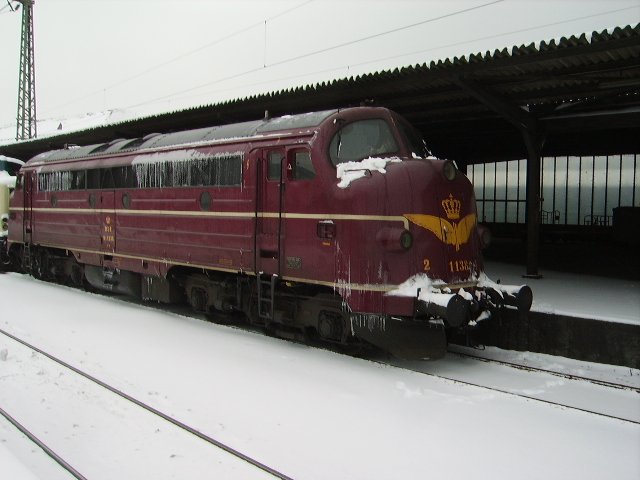 Die dnische Nohab in Karlsruhe Hbf. 