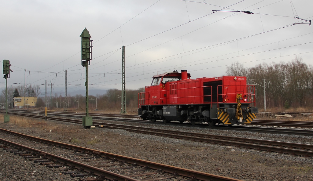 Diese Mak G1206 alias  Brigitte  oder 2150.902 befand sich am 29.02.2012 als Tfzf in Richtung Sden. Hier in Eschwege West.