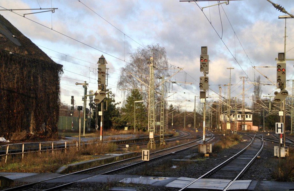 Drei Aufahrsignale in Lehrte am 06.01.2012