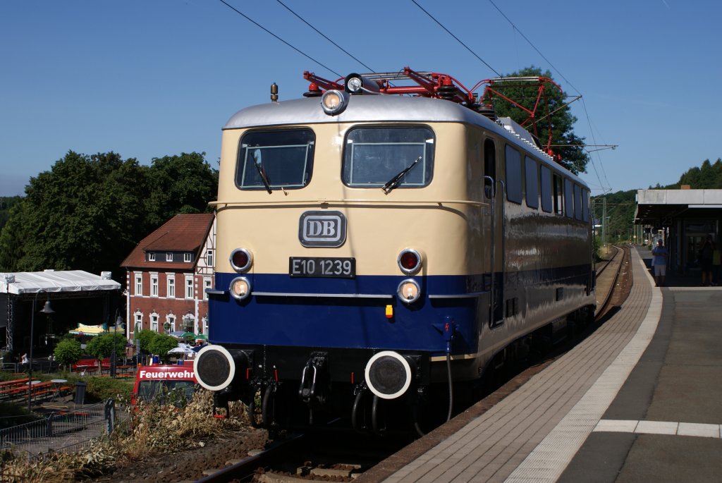 E10 1239 beim Viaduktfest 2009 in Altenbeken am 05.07.09