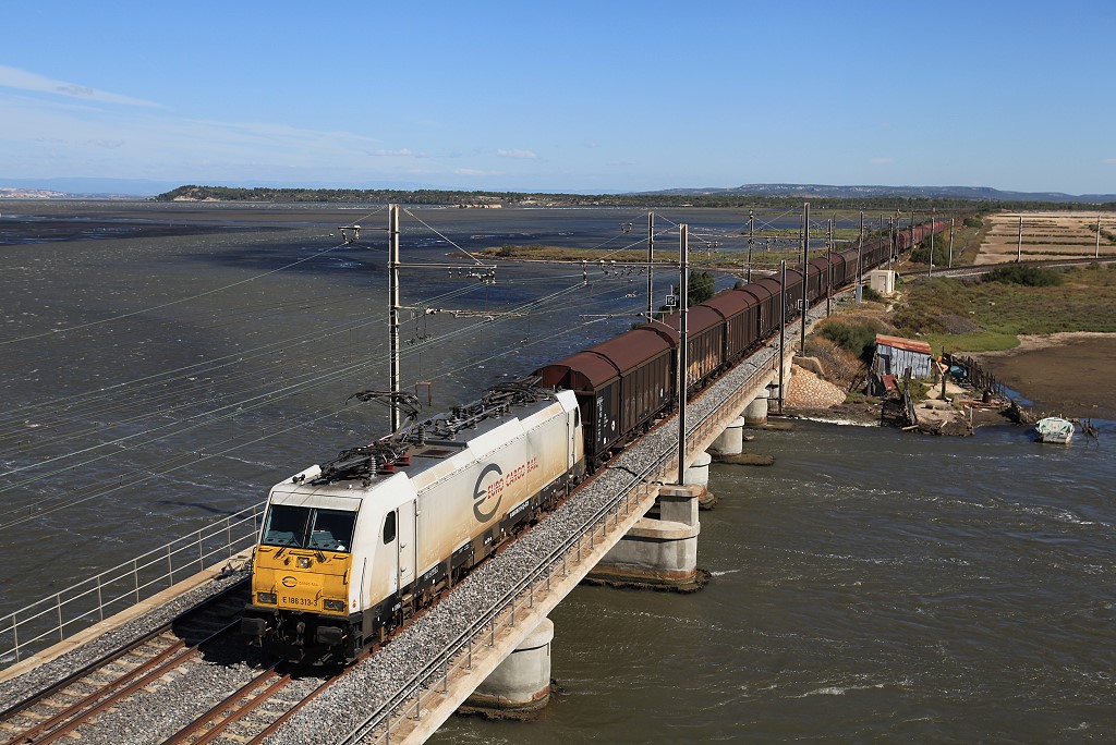 ECR 186 313 bei Port la Nouvelle, 01.09.2012.