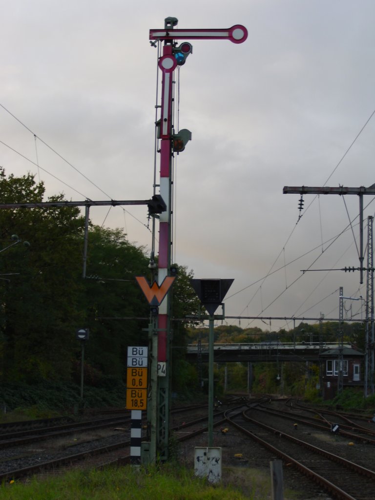 Ein Ausfahrtsignal in Lage(NRW).