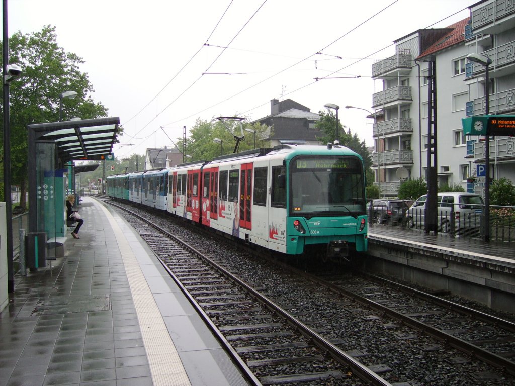 Ein VGF U5 Wagen Zug am 20.06.11 in Oberursel 