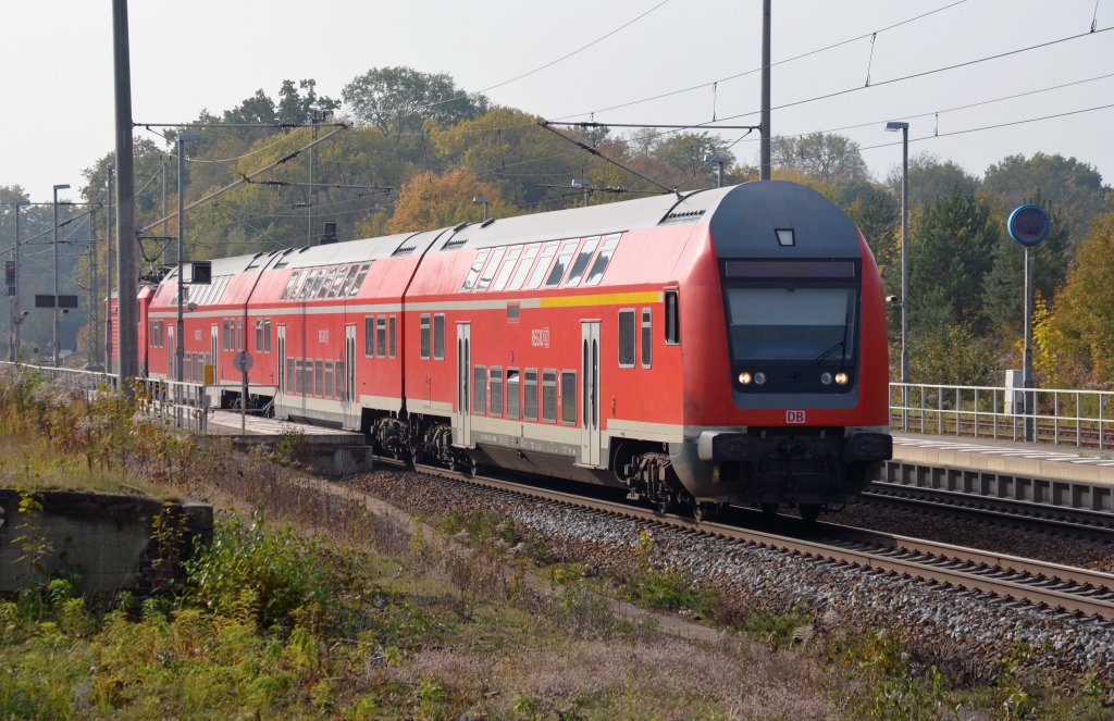 Eine RB nach Lutherstadt Wittenberg verlie am 24.10.11 den Haltepunkt Burgkemnitz.