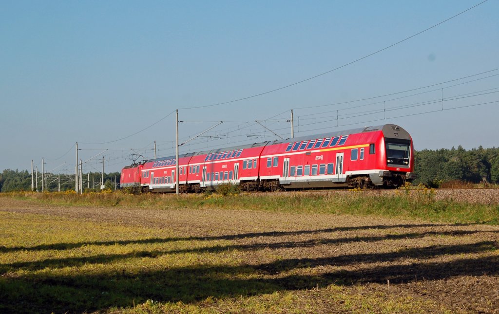 Eine RB, welche am 21.09.10 auf dem nach Wittenberg ist, erreicht in krze Burgkemnitz.