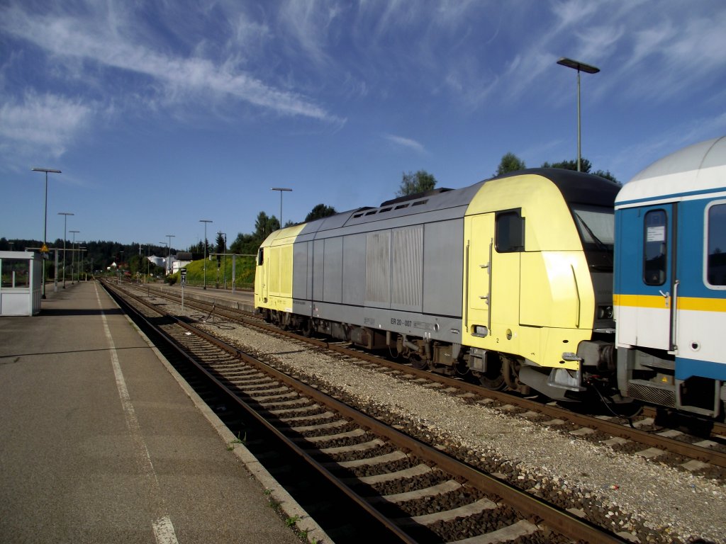 ER 20-007 von MRCE Dispolok in Kempten Hbf mit ALEX am 11.08.11