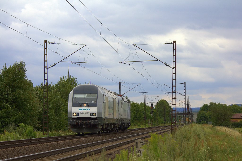 ER 20-2007 mit Vectron in Thngersheim am 30.07.2011.