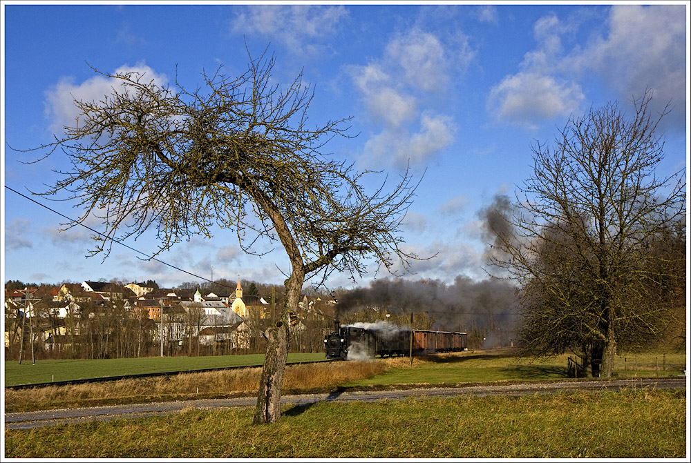 Fotozug am 6.1.2012. Fr ca. 25min war es eine herrlich sonnige Fahrt. Hier bei Neuzeug.