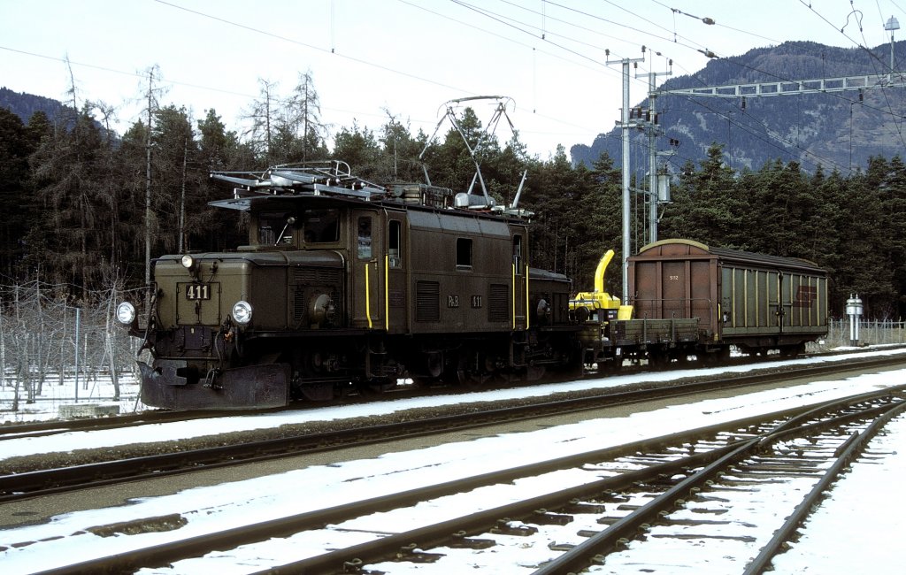 Ge6/6 411  Rodels-Realta  08.01.86