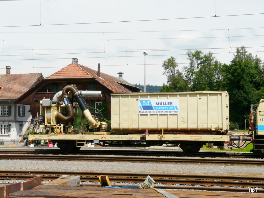 Gleisbau Mller - Dienstwagen Vs 99 85 950 7 711-1 abgestellt in Ramsei am 15.07.2011