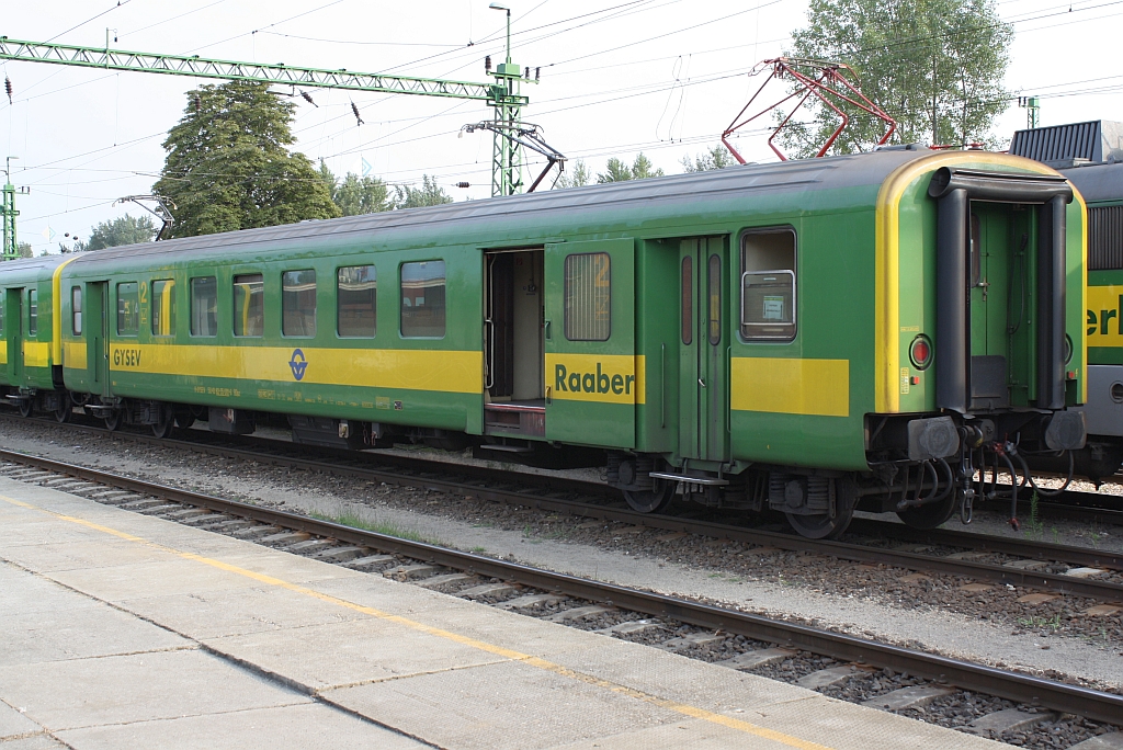 GySEV BDpz am 13.August 2010 im Bf. Sopron. Bei diesem Wagen handelt es sich um einen ehemaligen OeBB-Wagen.