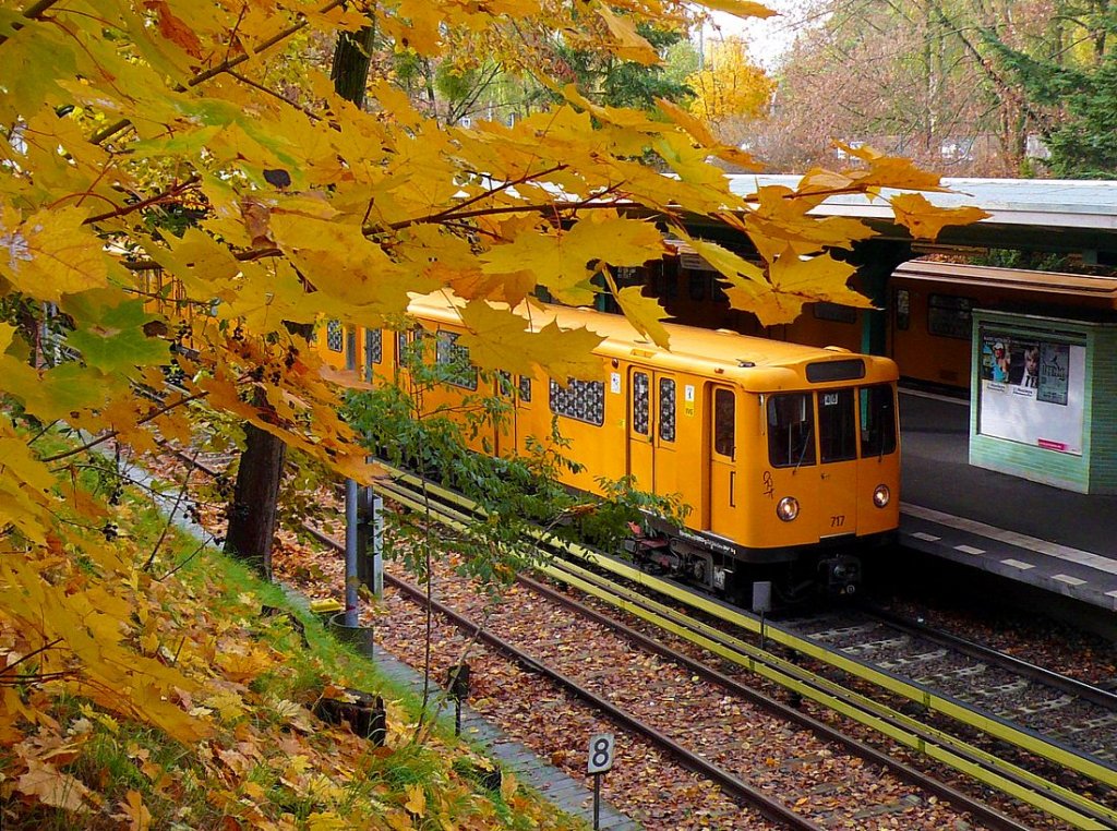 Herbst in Berlin Endwagen 717 in Krumme Lanke, 5.November