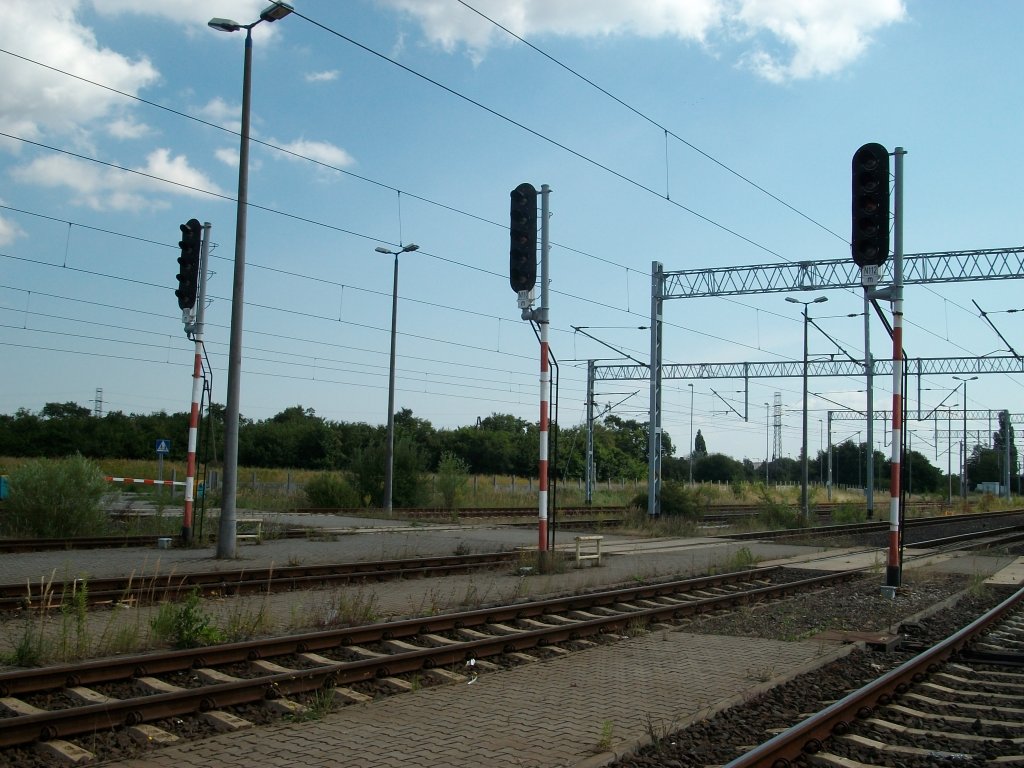 Lichtausfahrsignale in Szczecin Gumience.