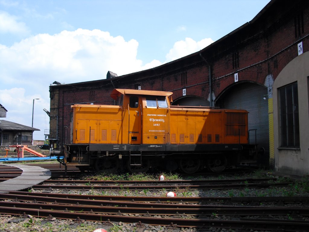 Lok Nr 2 der Chemnitzer Stadtwerke, konnte man am 26.06.10 im SEM Chemnitz-Hilbersdorf sehen.