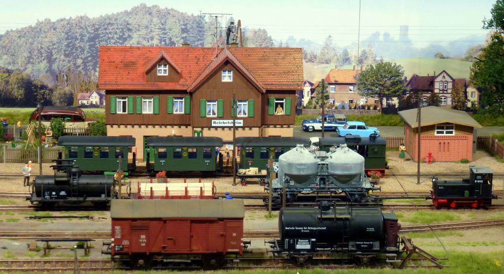 Modellbahn Szene auf einer Modellbahnanlage in Gera. Foto 03.11.2012