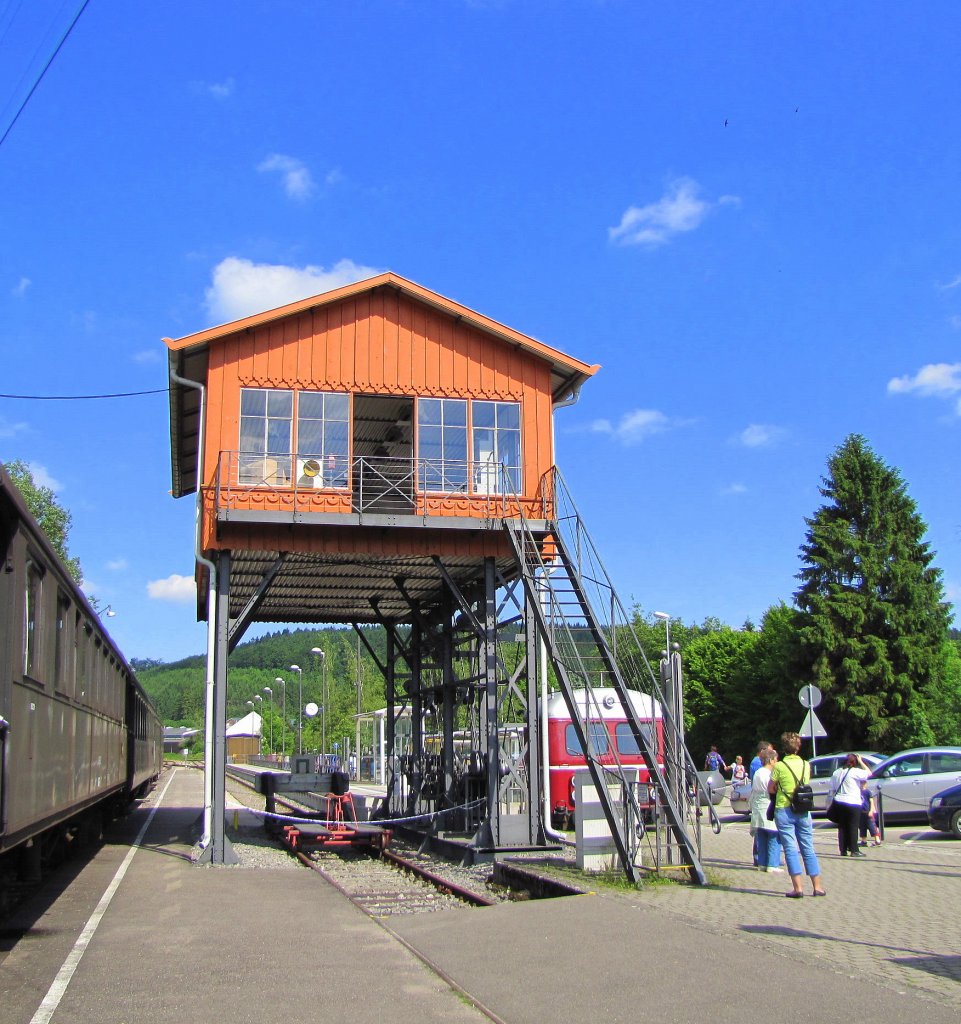 Museumstellwerk aus dem Bahnhof Konstanz im Bf Blumberg-Zollhaus; 23.06.2010