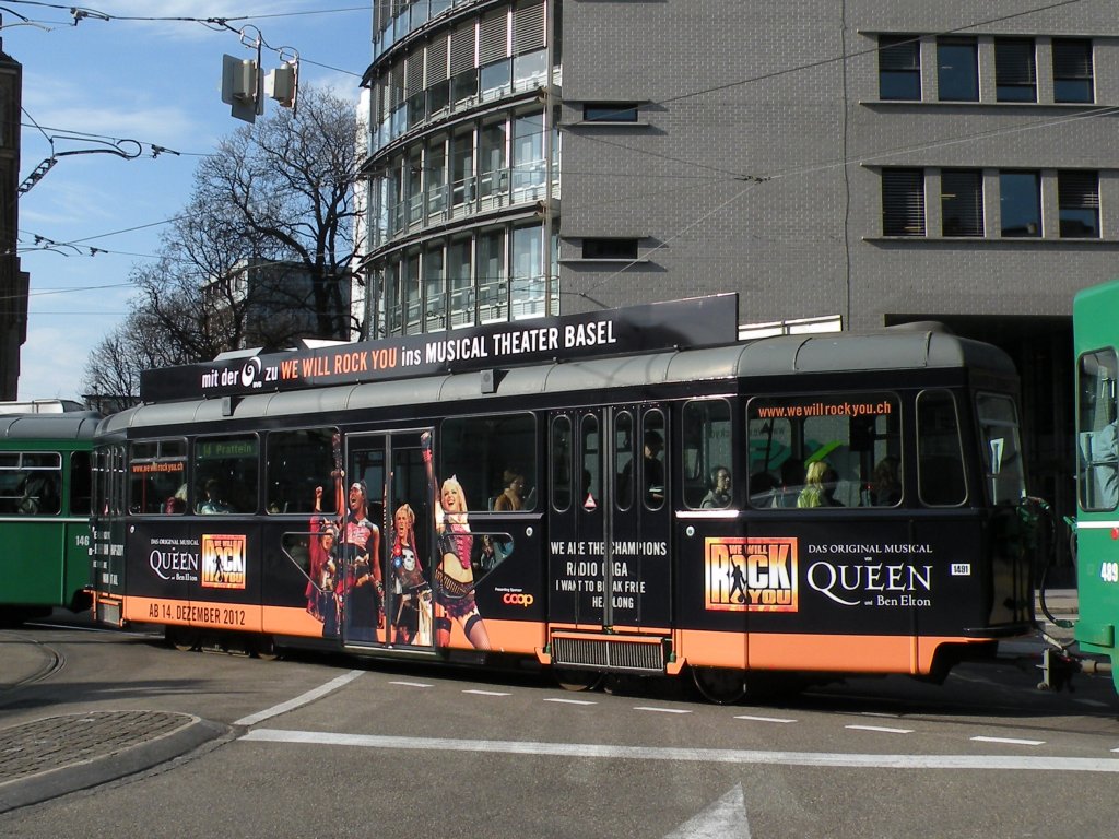 Neu macht der B4S 1491 Werbung fr das Musical von Queen WE WILL ROCK YOU. Die Aufnahme stammt vom 26.03.2012.