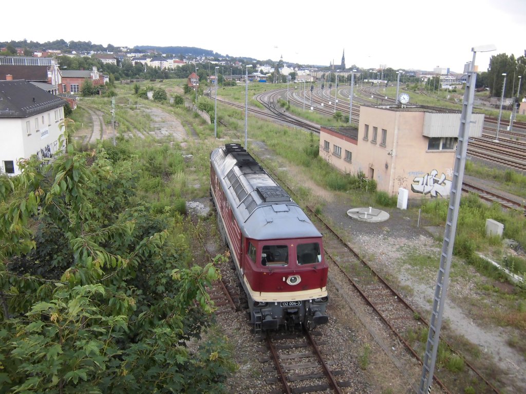 Nun war auch am 27.06.13 die 132 004 der LEG mal in Gera zusehen.