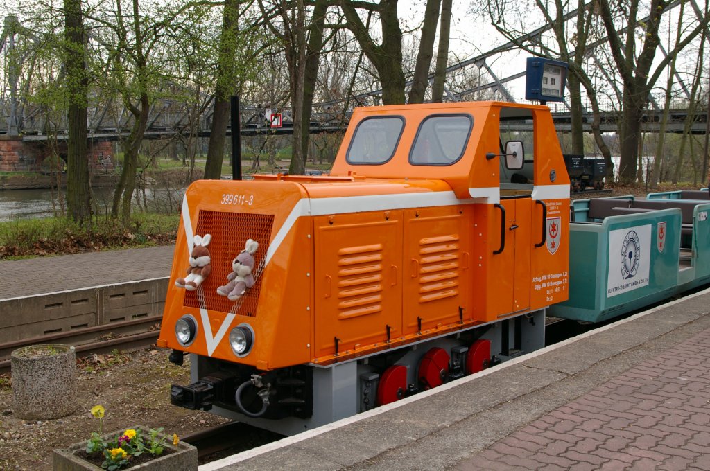 Osterbetrieb beim Peinitz-Express in Halle/Saale am 10.04.2012.