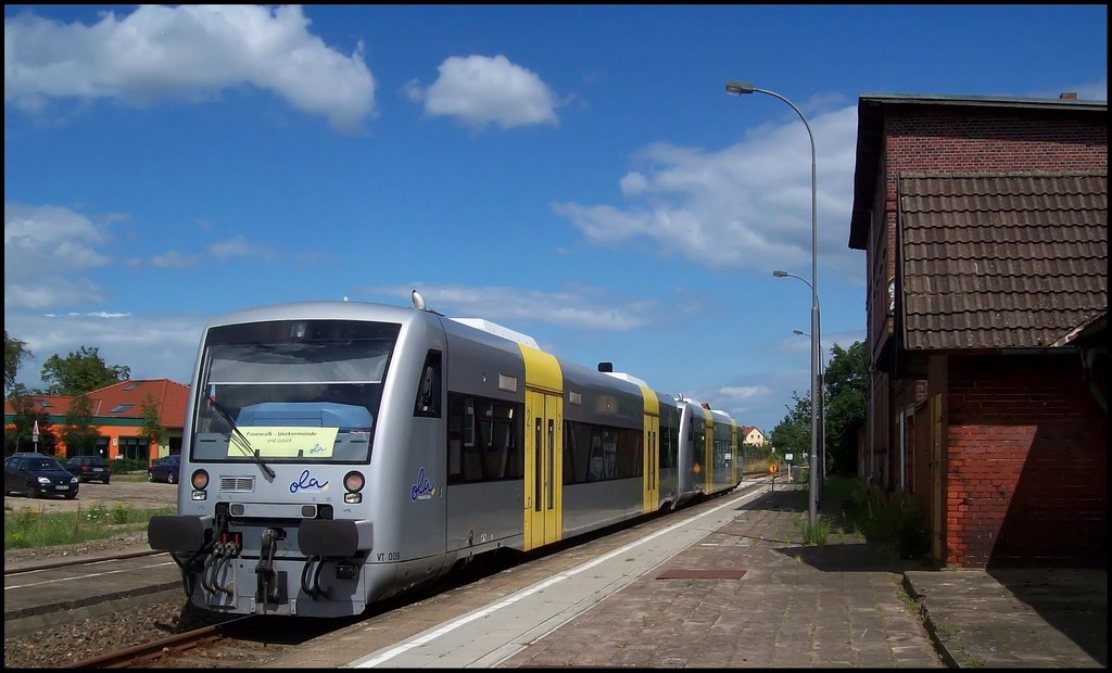 Ostseeland Verkehr VT 009 und VT 010 als OLA nach Ueckermnde Stadthafen am 28.07.2009 in Torgelow