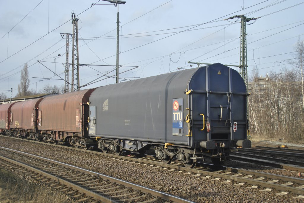 Planengterwagen in Lehrte am 22.02.2012.