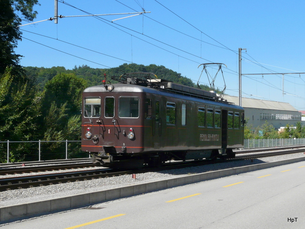 RBS - (PENDLER-PINTLI) Bre 4/4 1 auf Extrafahrt unterwegs bei Bolligen am 18.08.2012