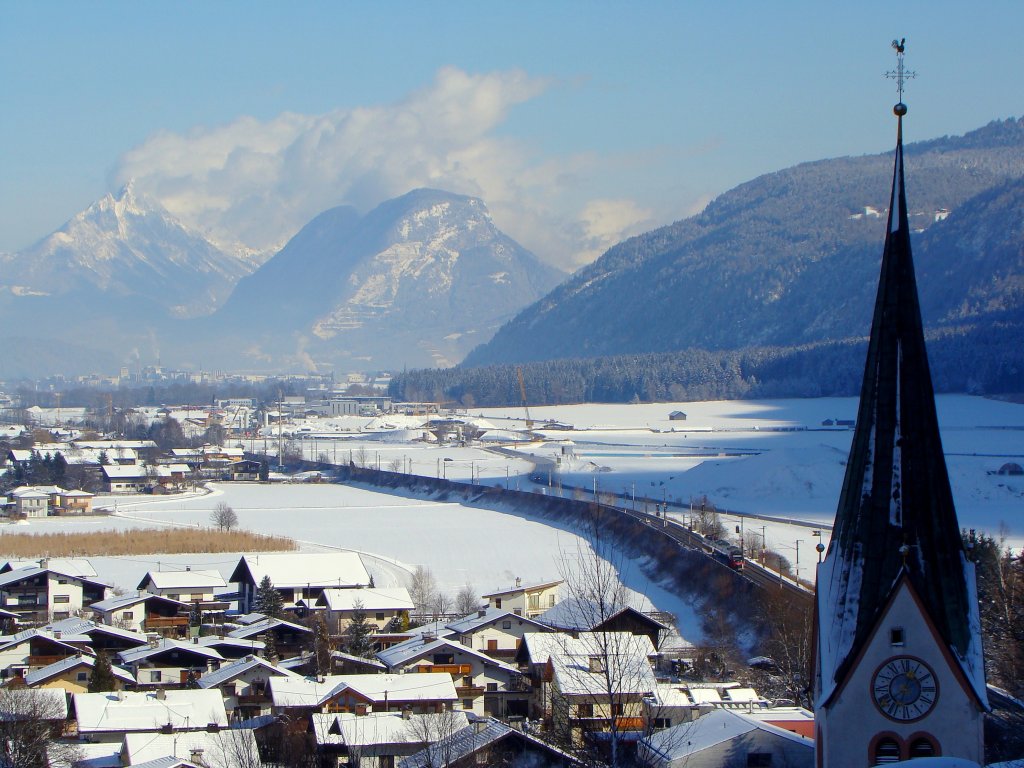 Regionalzug kurz vor Rattenberg-Kramsach.02.02.2010