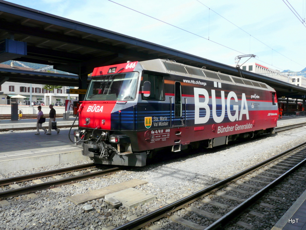 RhB - Ge 4/4  619 im Bahnhof Chur am 18.09.2012