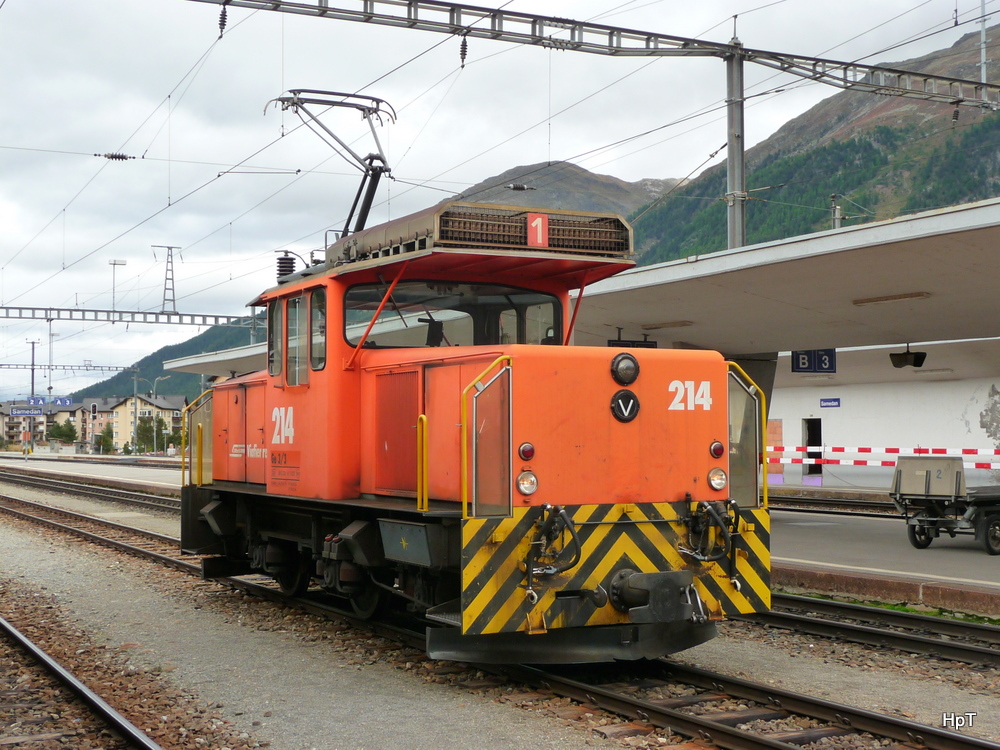 RhB - Rangierlok Ge 3/3 214 in Samedan am 13.09.2010