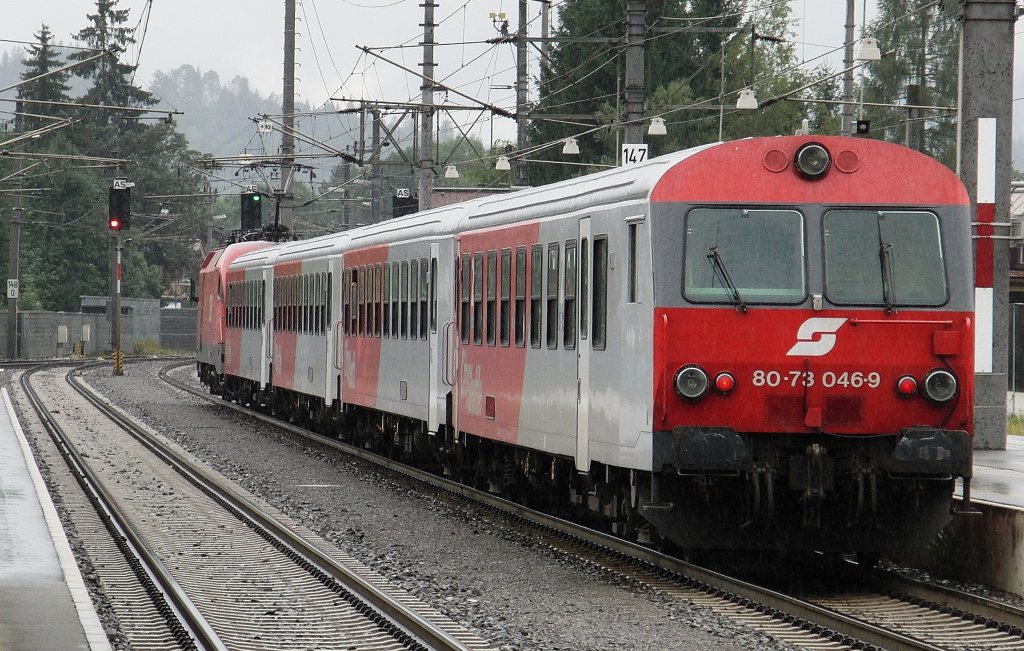 S-Bahn 80-73 046 -9. (1116 154 -4) am 17.08.2010 in St.Johann .