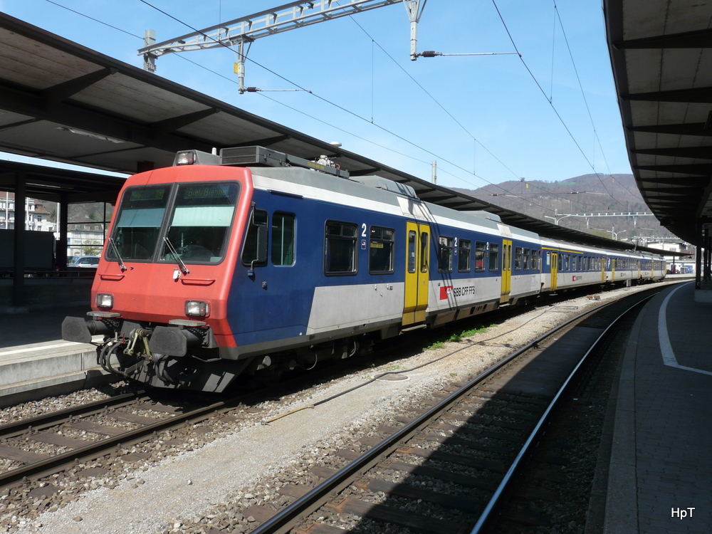 SBB - Steuerwagen Bt 50 85 29-35 960-8 in Olten am 03.04.2011