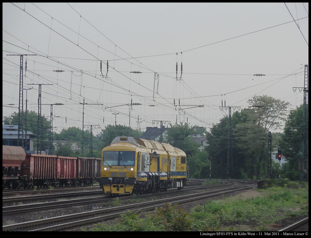 Schienenfrszug von Linsinger in kln-West (11.05.2011)