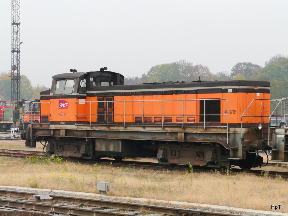 SNCF - Diesellok 463718 abgestellt im Bahnhofsareal von Strassburg am 30.10.2009