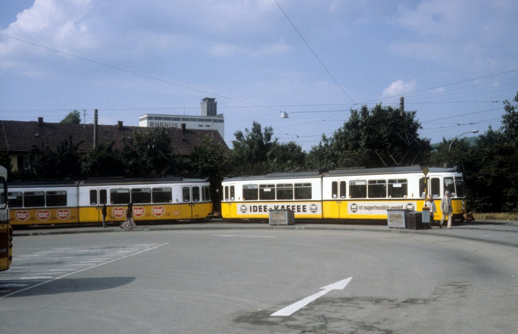 Stuttgart SSB SL 13 (GT4 428 + GT4 551) Hedelfingen im Juli 1979.