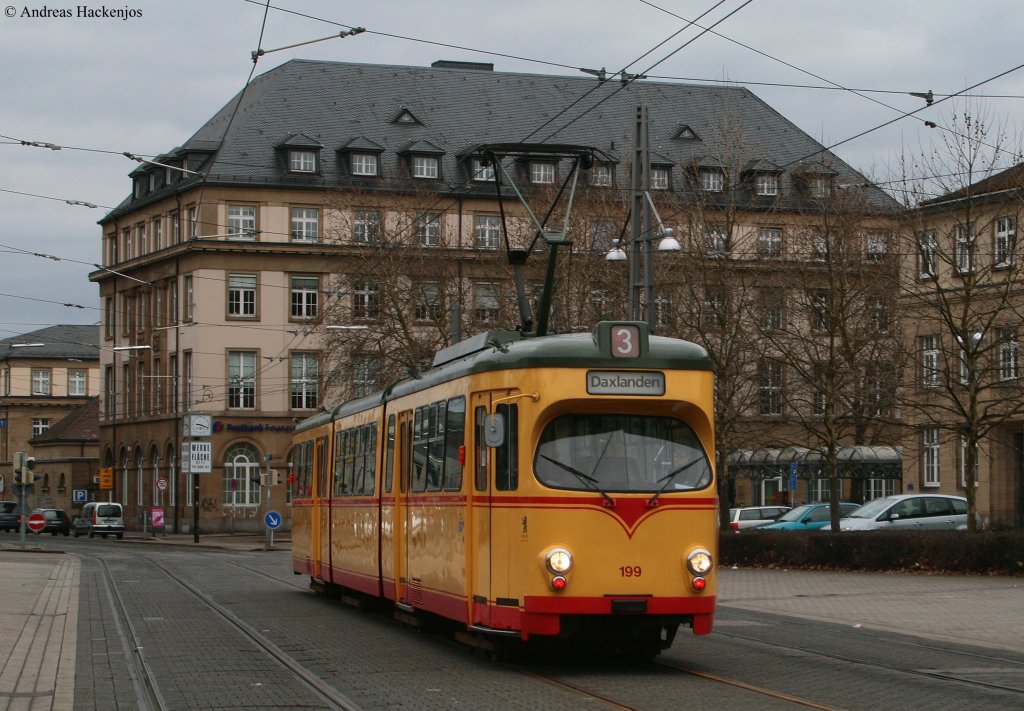 VBK 199 auf Sonderfahrt anllich der TSNV JHV am Hbf 20.3.10