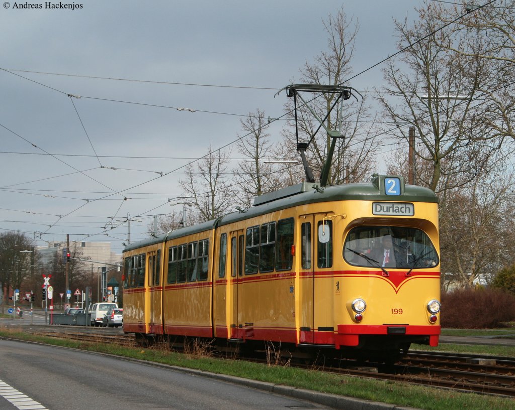 VBK 199 auf Sonderfahrt anllich der TSNV JHV in der Neureuterstrae 20.3.10