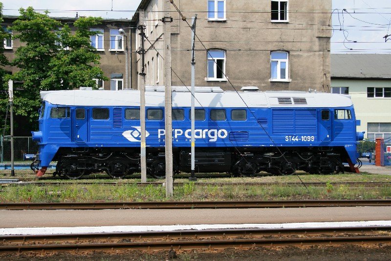 Von der Probefahrt kam am 21.05.2009 die noch nicht ganz fertige ST44-1099 zurck. Bydgoszcz den 21.05.09