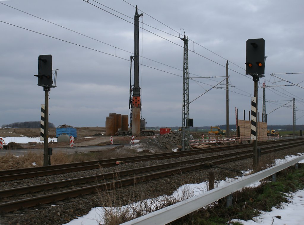 Wegbergangssignale,am 20.Dezember 2012,bei Samtens.