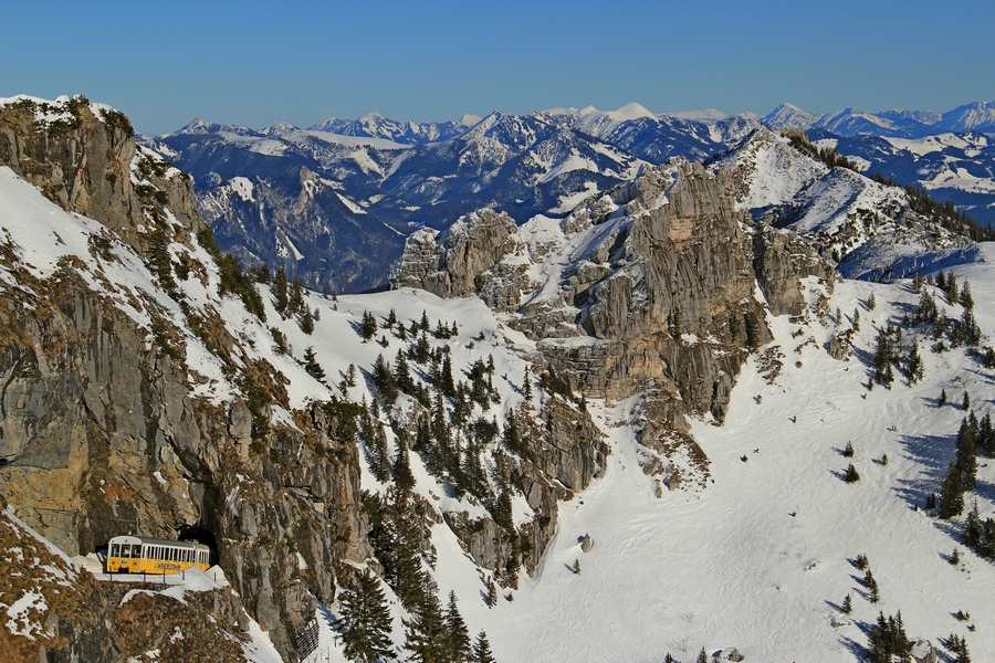 Wendelsteinbahn, Nostalgiezug. 22.02.2012
