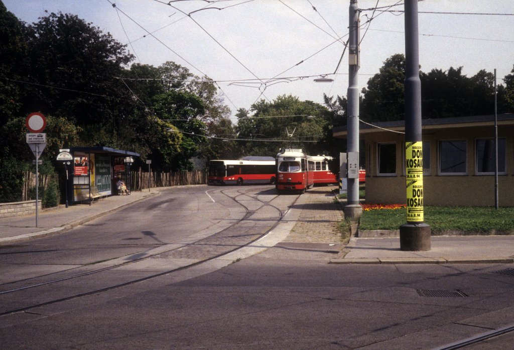 Wien WVB SL D (E1 4690) Sdbahnhof (Endstation) im August 1994.