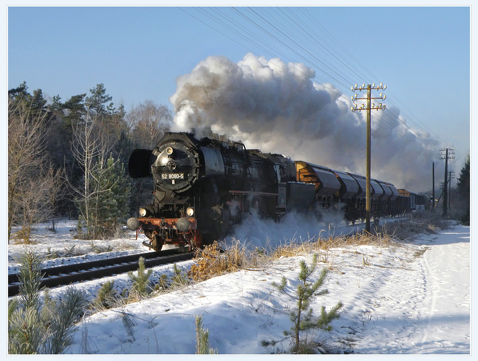 Winterdampf auf der Horkaschiene 2011 