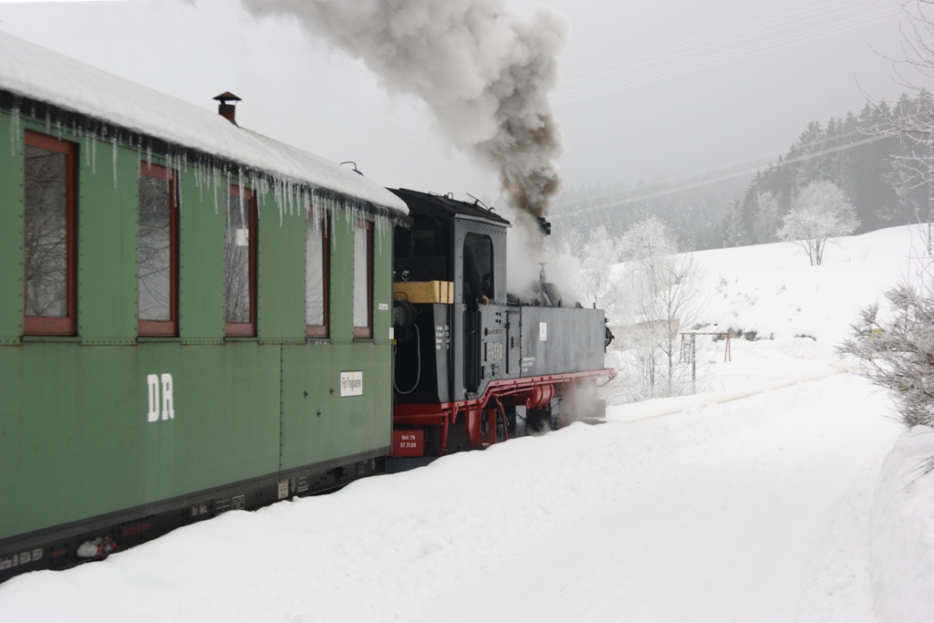 Winterdampf zwischen Sttzengrn und Schnheide, aufgenommen am 07. Februar 2010.
