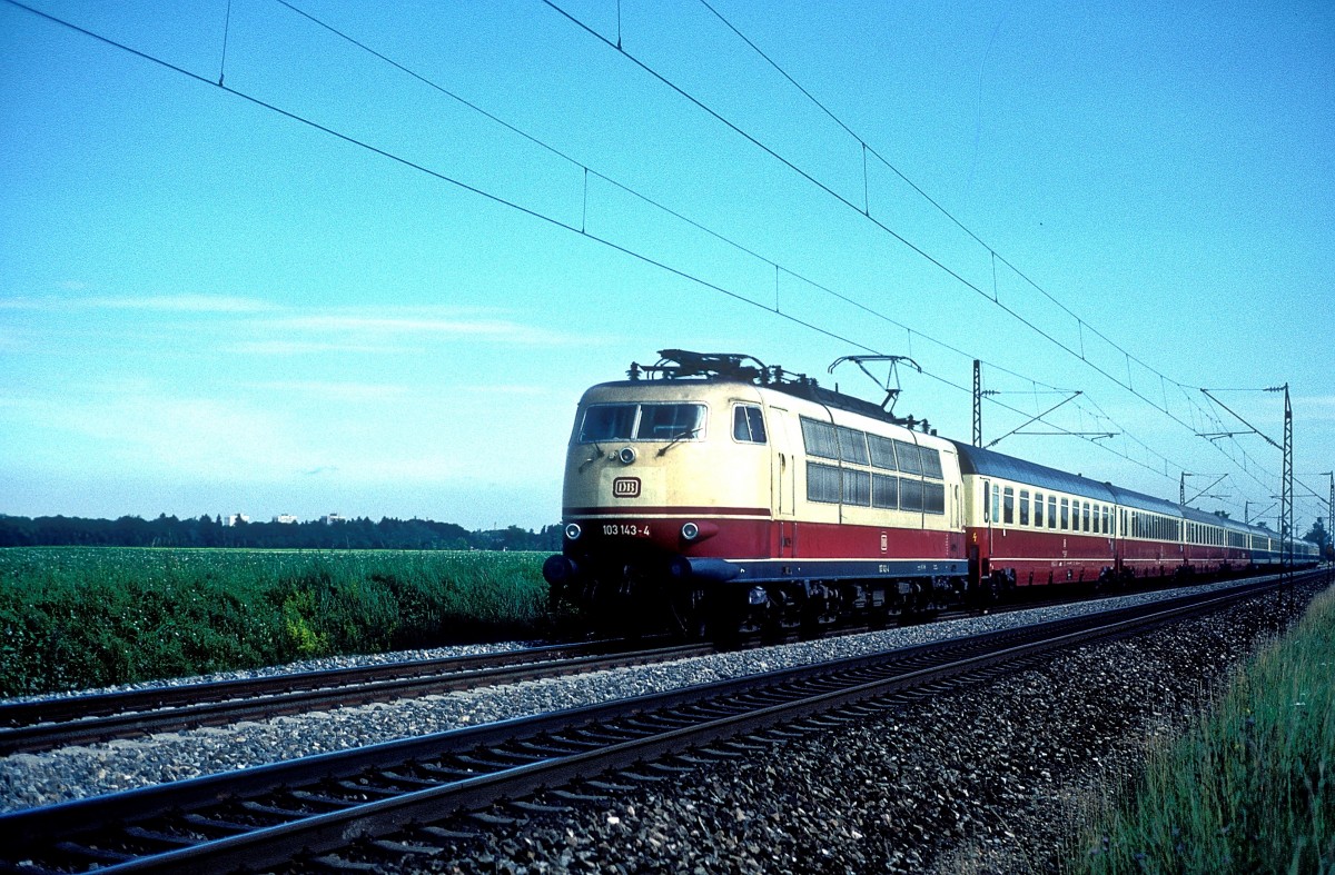  103 143  bei Augsburg - Hochzoll  08.07.89