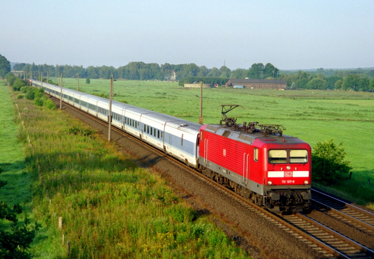 112 107 mit NZ 1988  Meteor  (Mnchen–Hamburg) am 20.07.2004 zwischen Jesteburg und Maschen