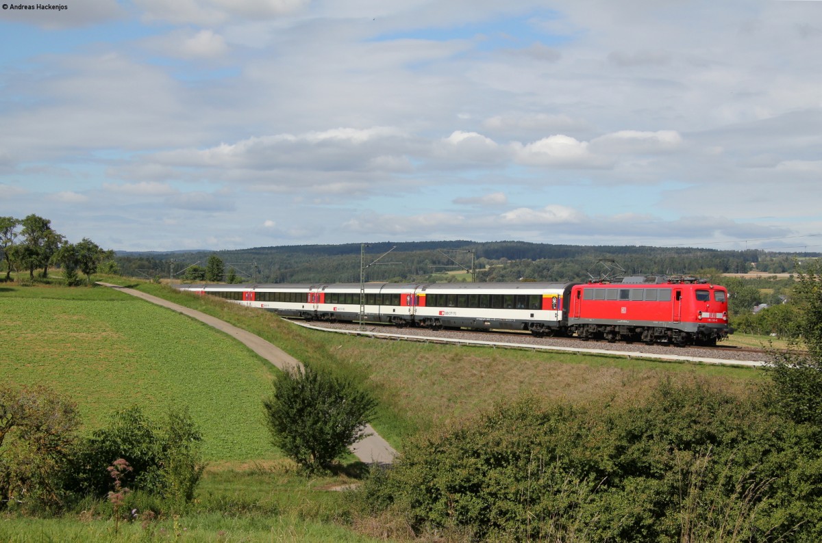 115 261-0 mit dem IC 282 (Zürich HB-Stuttgart Hbf) bei Eutingen 7.9.15