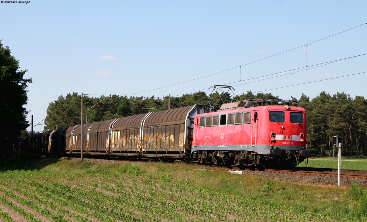 140 401-1 mit einem Mischer bei Bernte 11.6.15